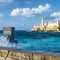 Storm in Havana and the castle of El Morro