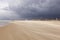 Storm over Scheveningen beach in the netherlands