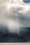 Storm passing over Lake Geneva in Switzerland