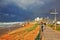 Storm in promenade in Tel Aviv