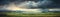 Storm\\\'s Embrace Over Windswept Plains, ultra-wide, panoramic