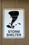 Storm shelter sign