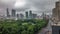 Storm sky shanghai park traffic street roof top panorama 4k time lapse china