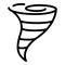 Storm tornado icon, outline style