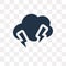 Storm vector icon isolated on transparent background, Storm tra
