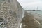 Storm wall on the pier in the Bulgarian Pomorie
