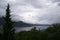 Before the storm - White clouds covered the mountains and the Bay of Kotor, Montenegro