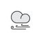 Storm wind cloud filled outline icon