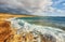 Storming sea and wide-spreading waves, Cyprus