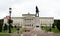 Stormont Building seat of Government Northern Ireland with Lord Carson\'s statue