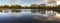 Stormwater Management Retention Pool Hydro Water Facility Panoramic View Bowmont Natural Area Bow River Calgary