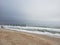 Stormy beach saint Augustine waves pier