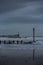 A stormy and blustery day at Blyth beach in Northumberland, as the waves batter the coast