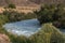 Stormy Chilik River in the steppes of Kazakhstan