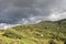 Stormy cloud in Pyrenean landscape in Aude, France