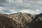 Stormy cloud in Pyrenean landscape in Aude, France