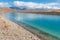 Stormy clouds above mountain range in Southern Alps and Tekapo canal, New Zealand