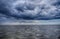 Stormy clouds over Baltic sea in Binz of Island RÃ¼gen