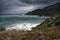 Stormy coast near Athos, Halkidiki, Greece