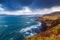 Stormy Coastal Island Winter Seascape