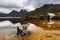 Stormy Cradle Mountain in Tasmania Australia