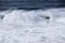 Stormy crashing ocean waves during storm in the atlantic ocean
