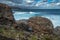 Stormy day at Cape Couedic yet fur seals seem undeterred