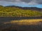 Stormy day at Loch Achray in autumn time