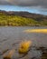 Stormy day at Loch Achray in autumn time