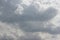 Stormy gray cumulus clouds background