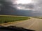 Stormy and heavy clouds above Pannonian plain