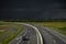 Stormy highway with fast cars near Krems an der Donau Austria 09 02 2023