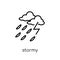 Stormy icon from Weather collection.