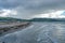 Stormy Looking Girvan Shoreline i Scotlands South West Coast