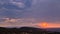 Stormy morning sunrise at holy mountain Athos