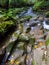 Stormy rifts on a small mountain river in Ivano-Frankivsk region, Ukraine