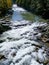 Stormy rifts on a small mountain river in Ivano-Frankivsk region, Ukraine