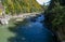 Stormy rifts on a small mountain river in Ivano-Frankivsk region, Ukraine