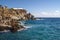 Stormy sea beating on the rocks. Tenerife island, Spain