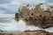 Stormy sea in Polignano a Mare, Italy