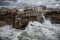 Stormy sea in Polignano a Mare, Italy