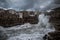 Stormy sea in Polignano a Mare, Italy