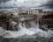 Stormy sea in Polignano a Mare, Italy