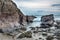 Stormy Sea on a Rocky Beach