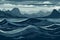 Stormy Seas - A Dark and Moody Ocean Background Illustration