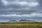 Stormy sky above moorland and Lee mountains. Isle of North Uist, Outer Hebrides, Scotland