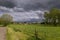 Stormy sky above Wijlre in South Limburg, the Netherlands