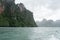 Stormy sky on rainy day in Railay bay