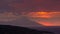 Stormy sky and sunrise at holy mountain Athos