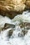 Stormy stream of a mountain river.